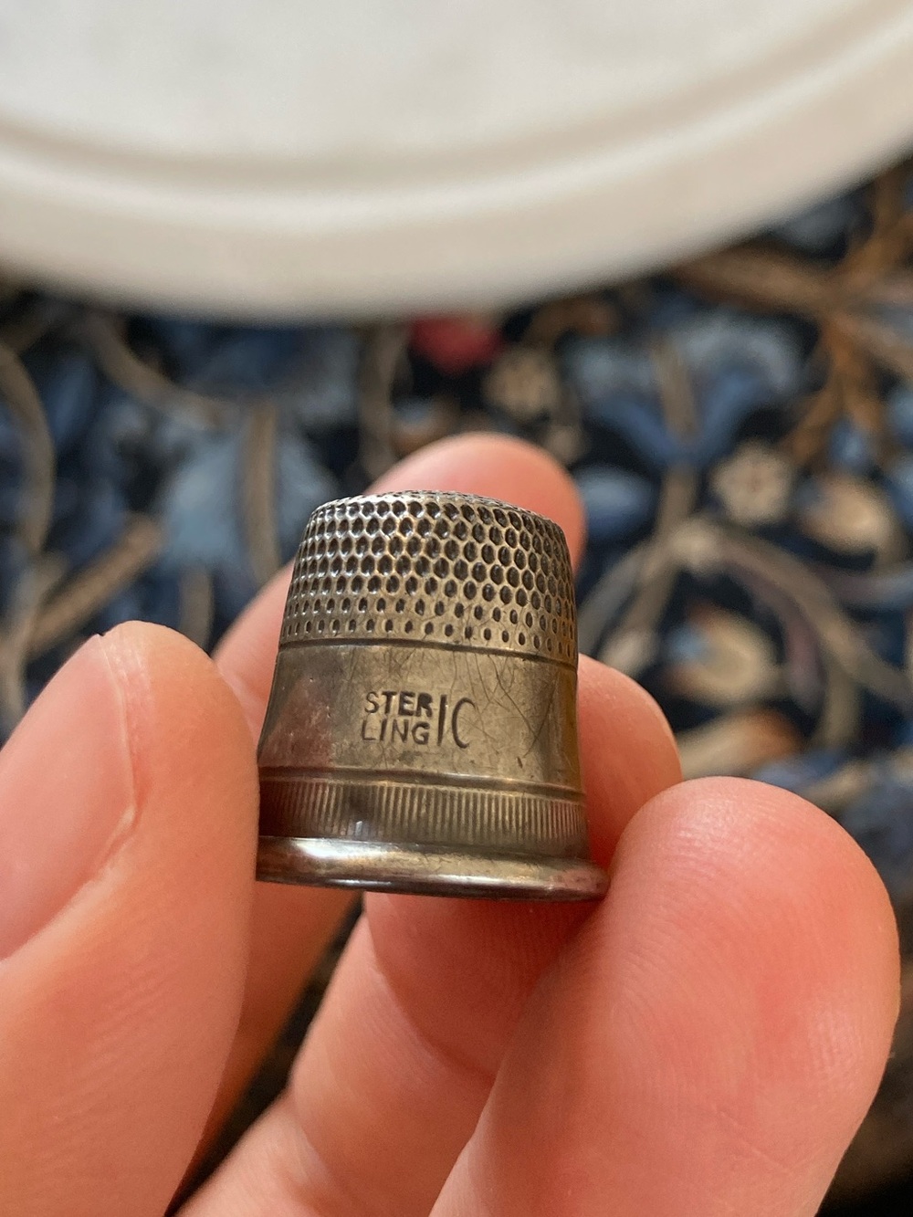 Antique/Vintage Sterling Silver Detailed Thimble